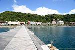 The city of St. Peter view from the end of the pier, Martinique.