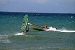 Shock, windsurfing and outboard, Grand'Rivière, Martinique.