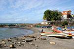 The beach of the port, the town side of the world, Grand'Rivière, Martinique.