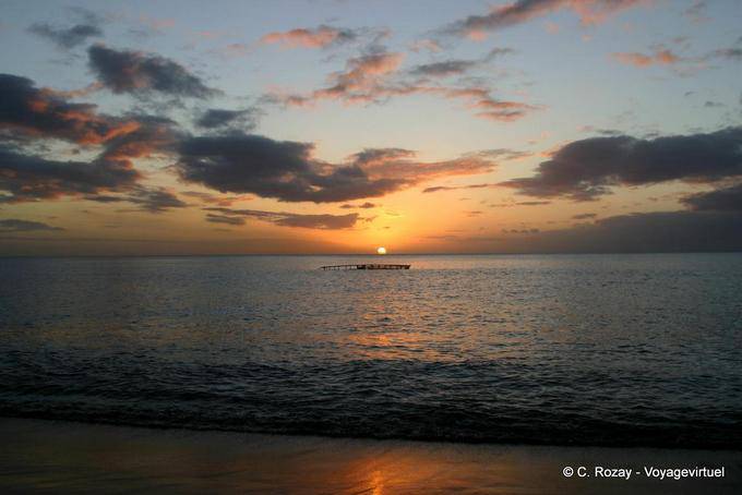 Lights of a sunset off the Carbet - Martinique