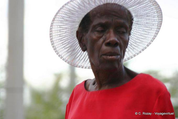 Face of an inhabitant of Martinique in contrast - Martinique