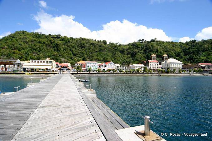 The city of St. Peter view from the end of the pier - Martinique