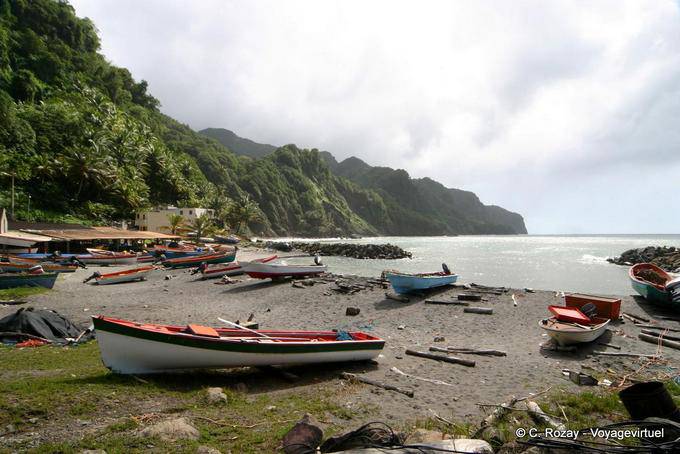 Cliffs north of Martinique, Grand'Rivière - Martinique