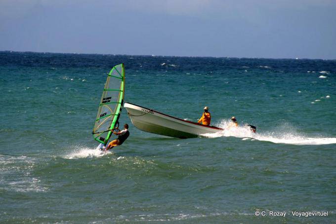 Shock, windsurfing and outboard, Grand'Rivière - Martinique