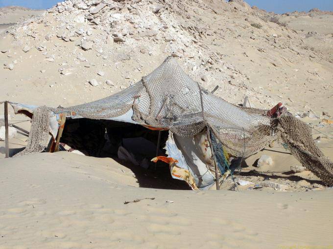 Tent in the desert, Nouadhibou, Mauritania