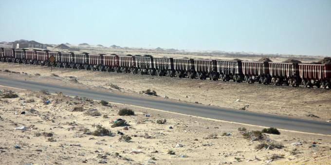 Ore train, Nouadhibou, Mauritania