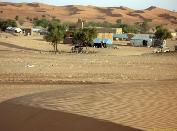 Dunes Village and at sunset, Road of Hope, Mauritania