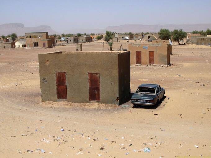 Maure Housing and old car, Hope Road, Mauritania