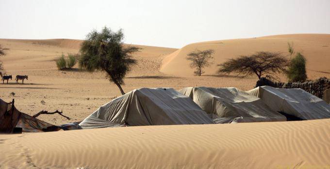 Encampment of nomads, Road of Hope, Mauritania