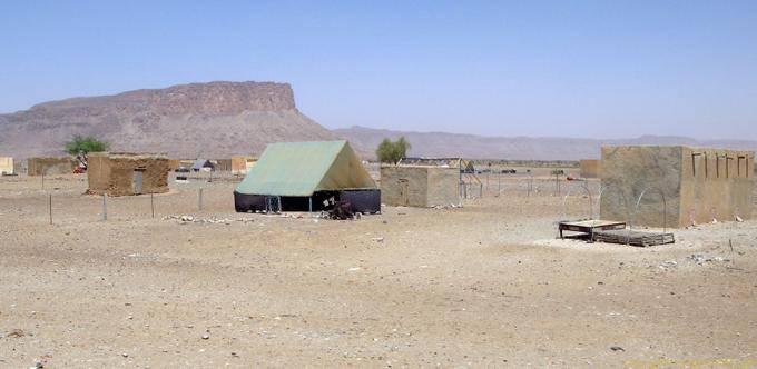 Road of Hope, home canvas awaiting the concrete house, Mauritania