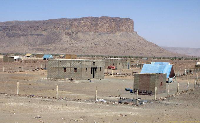 Ongoing construction at the foot of the table mountain, Hope Road, Mauritania