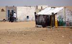 Houses in the desert from Nouakchott to Morocco's border, Mauritania.
