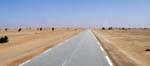 Flatness and straightness, the road between Nouakchott and Morocco's border, Mauritania.