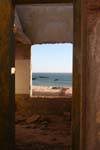 Sea views from inside the fort, Nouadhibou, Mauritania.