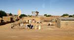 Village with mosque Route Boghé Kaédi, Mauritania.