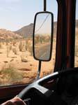 Vision in the rearview mirror, Hope Road, Mauritania.