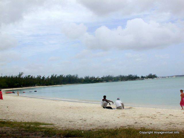 Mont Choisy beach white arc, Mauritius.