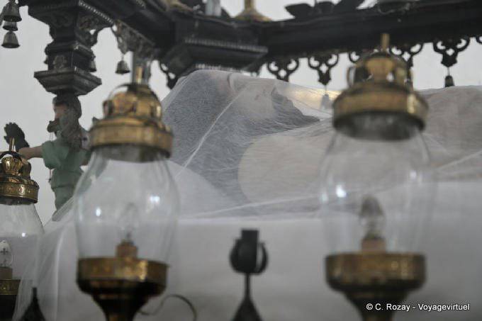 Christ shroud Inside the Cathedral, Campeche - Mexico