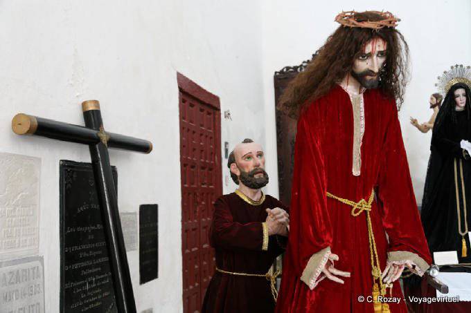 The Crucifixion scene, Museum of Sacred Art, Cathedral, Campeche - Mexico