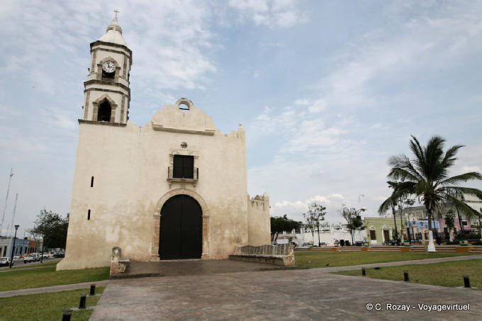 San Roman Church to the park, Campeche - Mexico