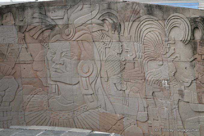 Mural on a building, calle 10, San Francisco de Campeche - Mexico