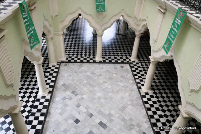 Beautiful patio of a palace, Campeche - Mexico