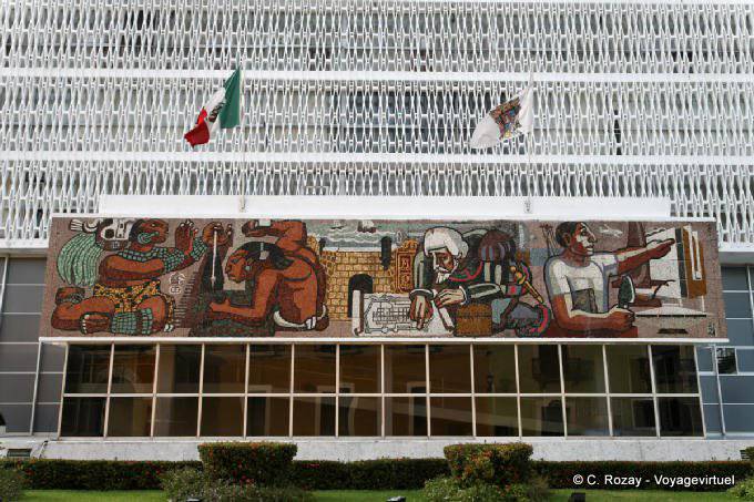 Mural on the Palacio del Gobierno, Campeche - Mexico