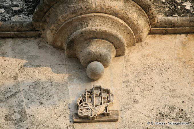 Architectural detail of the Gate of the Sea, Campeche - Mexico