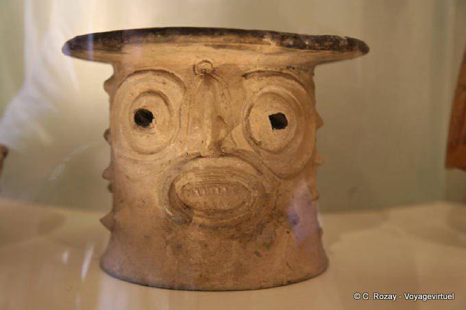 Example of Mayan pottery, Museo Maya Archaeology, Campeche - Mexico