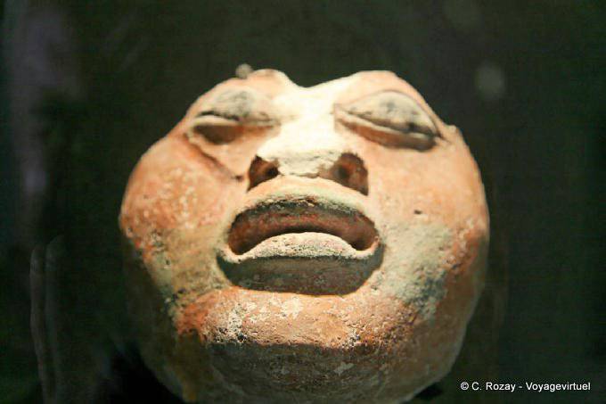 Stone lips, Museo Maya Archaeology, Campeche - Mexico