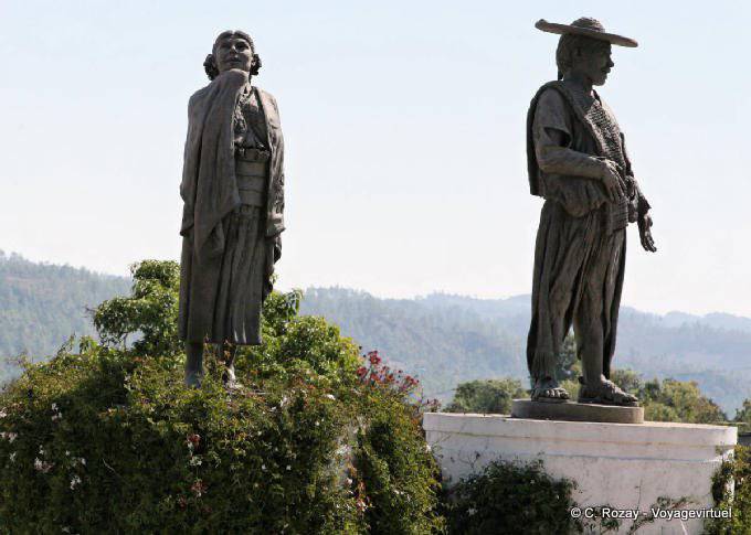 Statues in the region of La Era, Huixtan, Chiapas - Mexico
