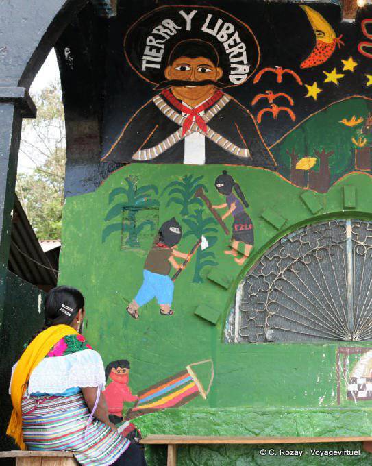 Chiapas Tierra y Libertad mural - Mexico