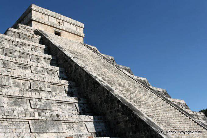 Stairs of Kukulcan Temple Chichen Itza - Mexico