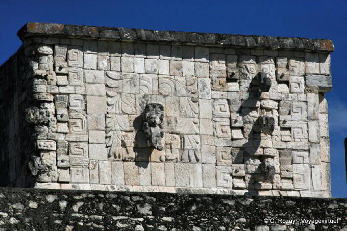 Temple Chacmool, top of the temple of the Warriors, Chichen Itza - Mexico