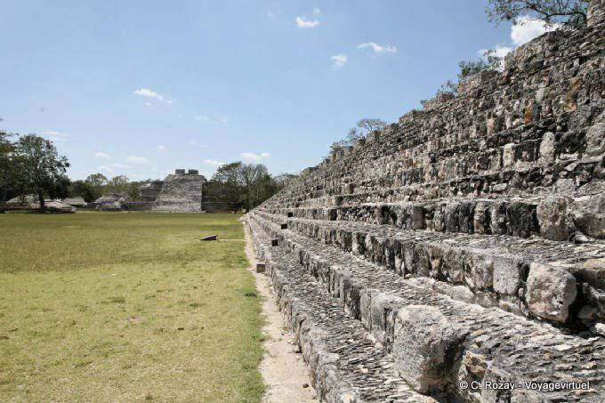 The steps of the great room, Nohochna, Edzná - Mexico