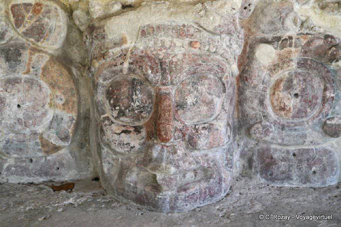 Templo de Mascarones, the God of the Sunset, Edzná - Mexico