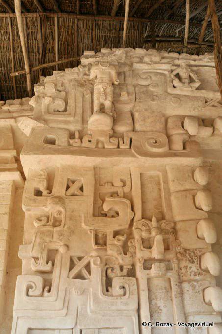 Left Side of the Earth Monster, Jaguar Altar, Ek Balam - Mexico