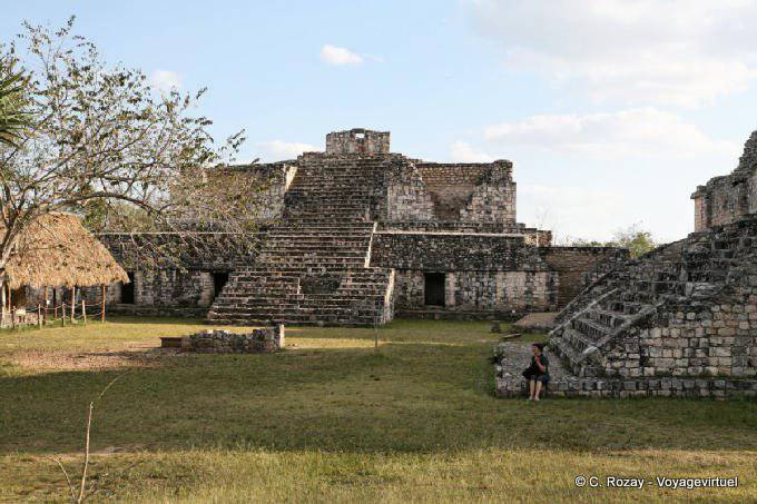 The Oval Palace seen from the front, Ek Balam - Mexico