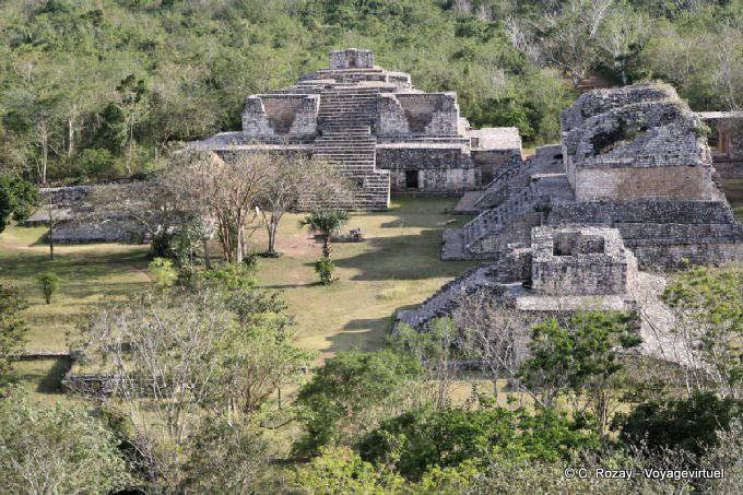 Panorama on Spotting the Oval Palace, Ek Balam - Mexico