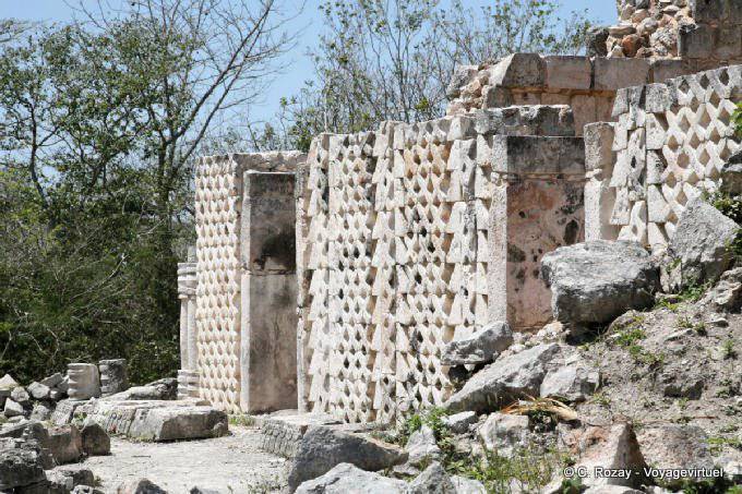 Baroque decoration of a facade, Kodz Poop, Kabah - Mexico