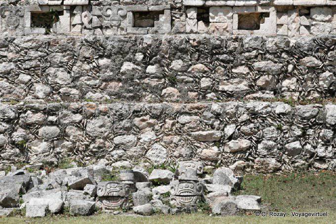 At the foot of the Palace of the Masks, Kabah - Mexico