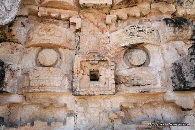 Focus on Chaac, the God of Rain, Kodz Poop, Kabah - Mexico