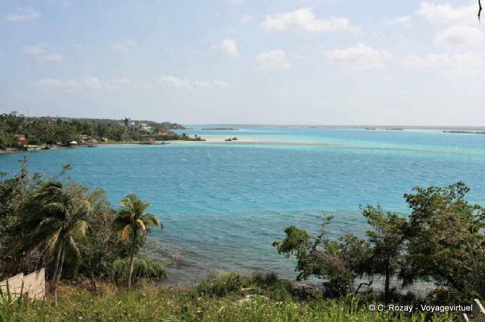 View of the lake from the Fuerte de Bacalar - Mexico