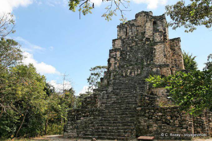 The archaeological site of Chunyaxché, El Castillo, Muyil - Mexico
