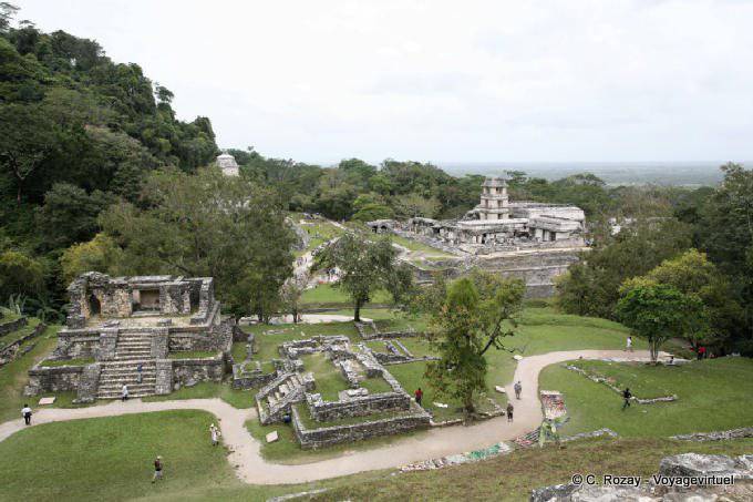 Panorama of the Pre-Hispanic City, Palenque - Mexico