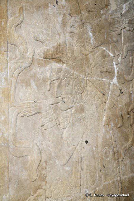 Figure K'inich Kan Bahlam, Temple of the Cross, Palenque - Mexico