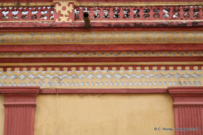Detail of the decoration of a facade, San Cristobal de Las Casas - Mexico