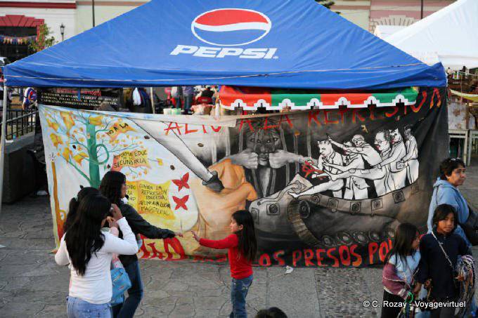 Contra Represion, Plaza de la Paz, San Cristobal de Las Casas - Mexico