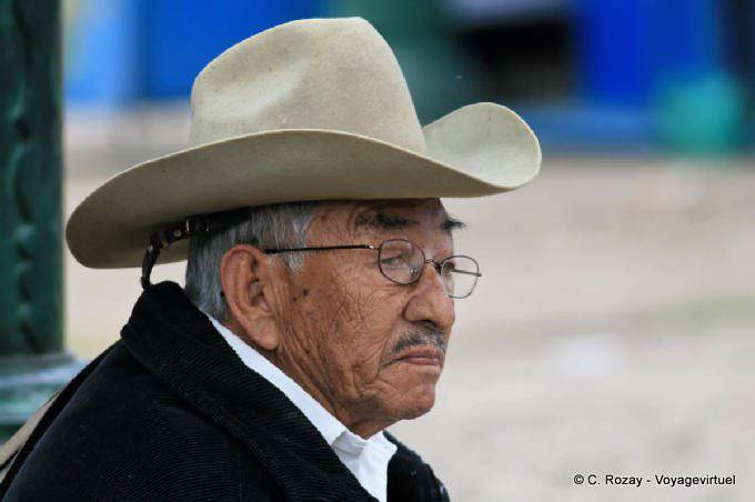 Portrait of the man in the hat, San Cristobal de Las Casas - Mexico