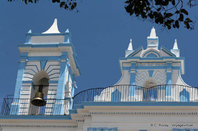 Steeple on top of the church of Santa Lucia, San Cristobal de Las Casas - Mexico